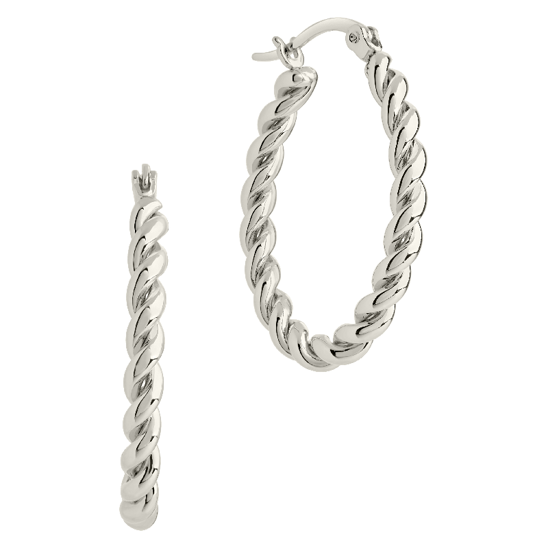 Braided Twist Statement Hoops