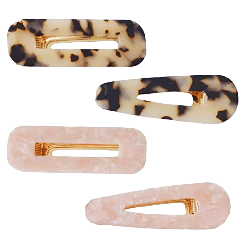 Set of 4 Resin Hair Clips