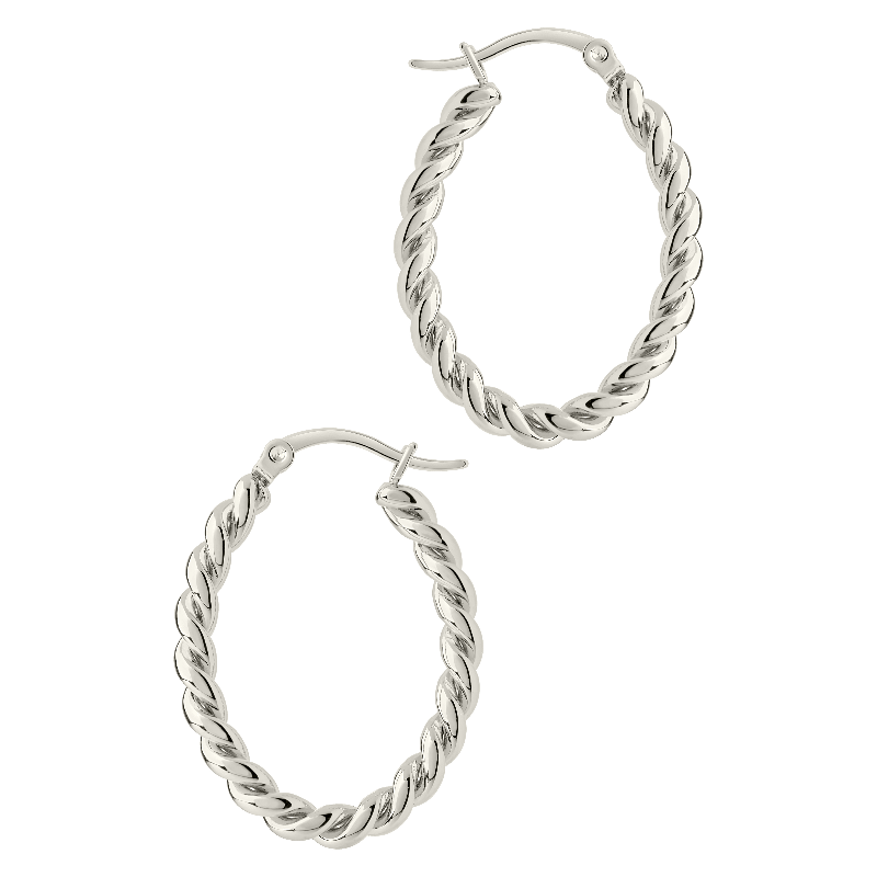 Braided Twist Statement Hoops
