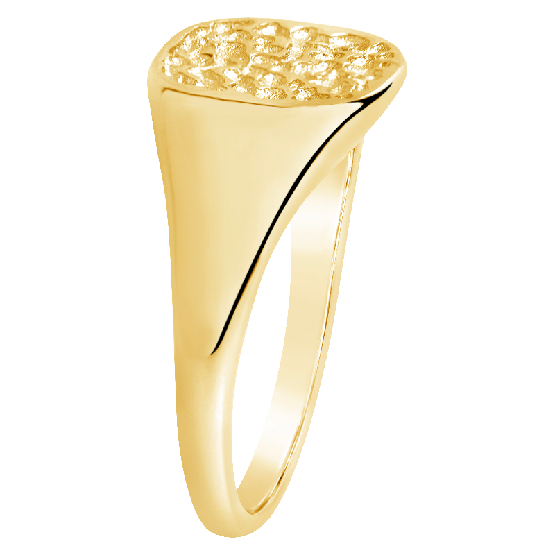 Hammered Square Signet Ring