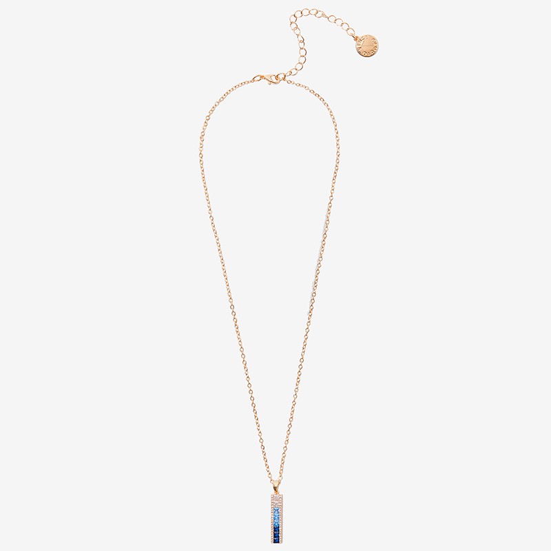 Blue Ombré CZ Necklace