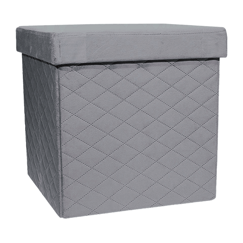 Velvet Storage Ottoman (2 Pack)