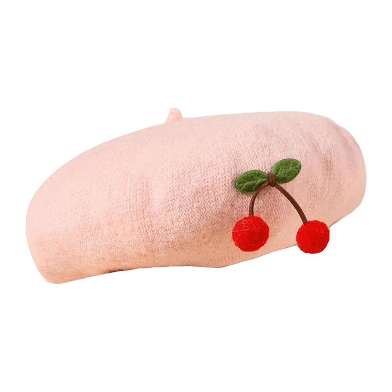 Cherry Decor Beret
