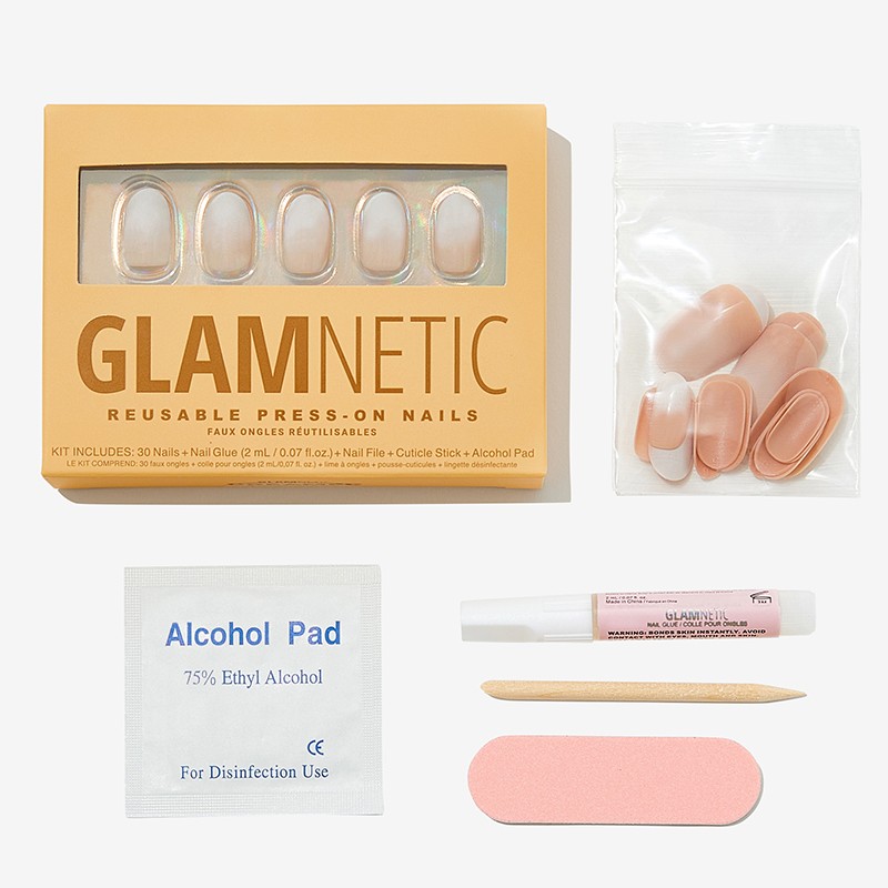 Reusable Press-On Nails in Creamer