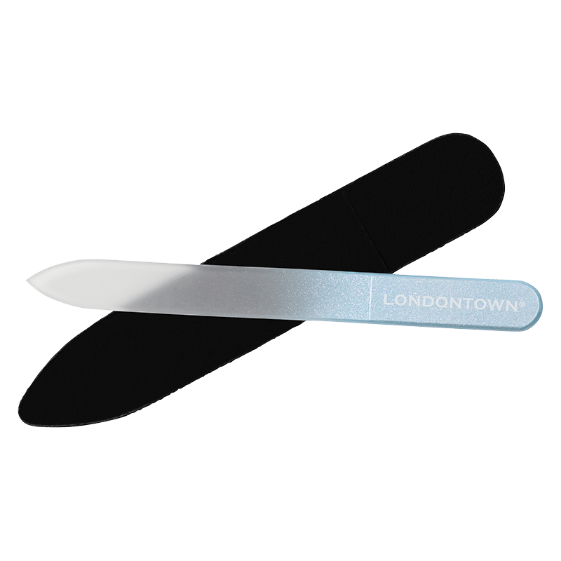 Blue Chrome Glass Nail File