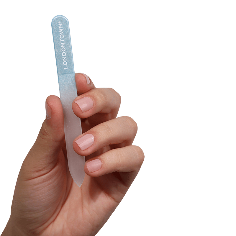 Blue Chrome Glass Nail File