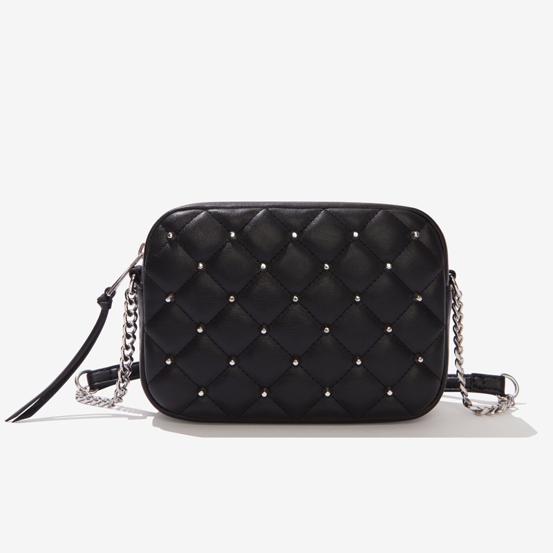 Quilted Studded Crossbody