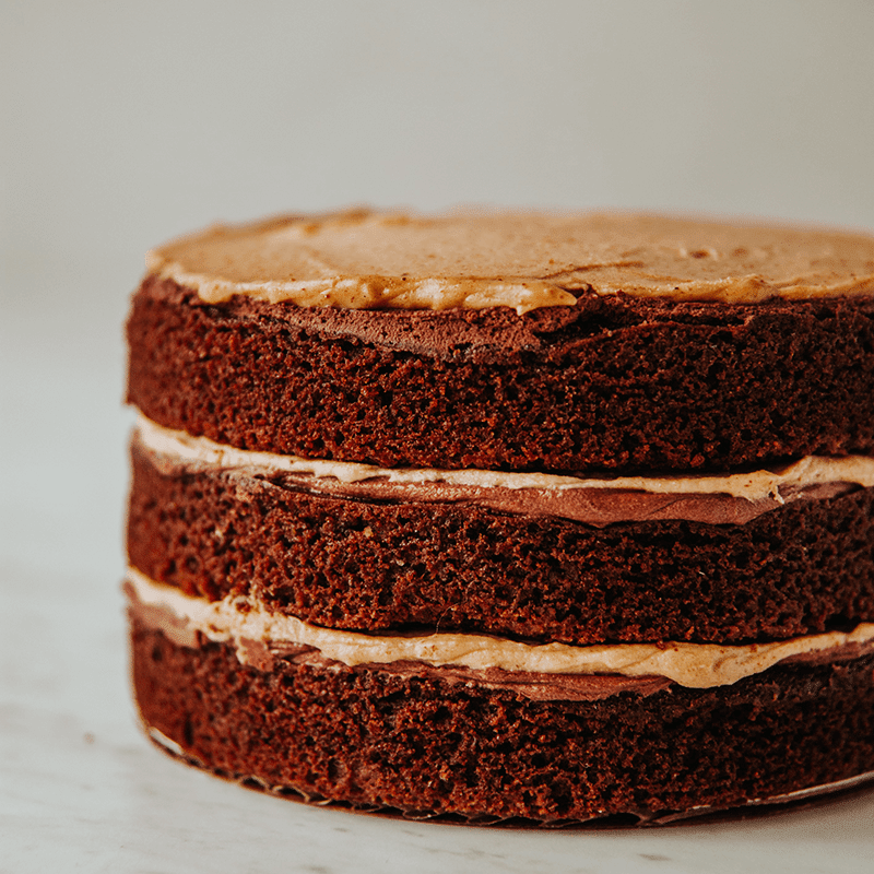 Ready-to-Serve Chocolate Caramel Cake