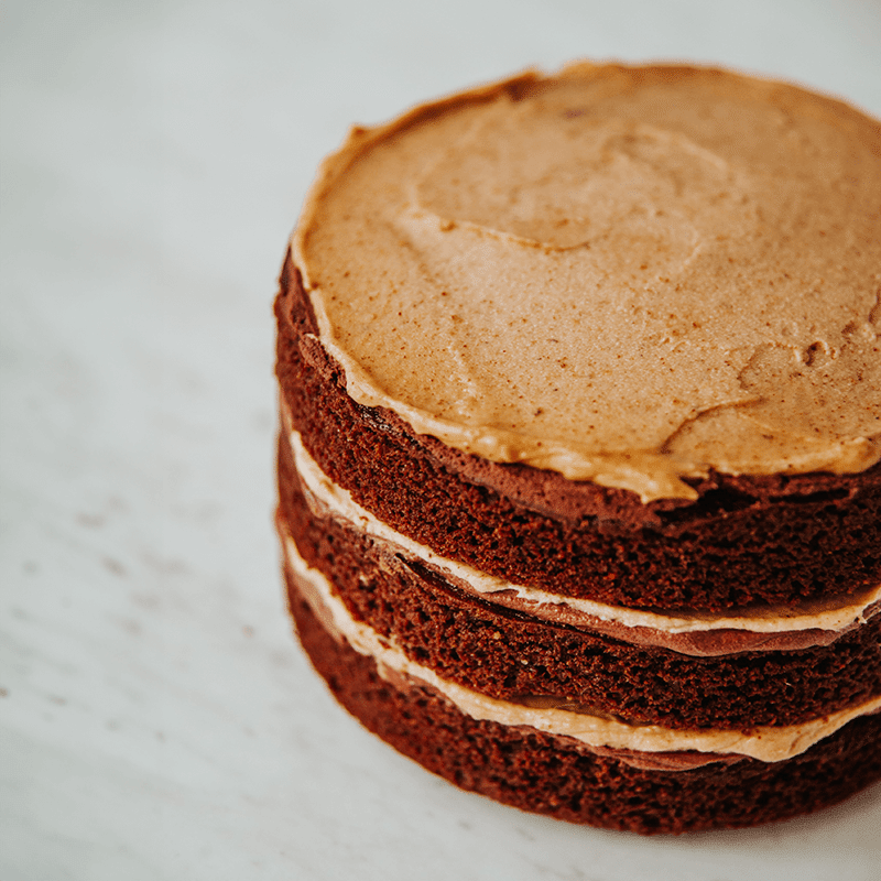 Ready-to-Serve Chocolate Caramel Cake