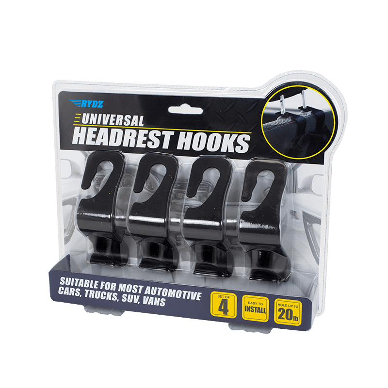 Car Headrest Storage & Organization Hooks (4 Pack)
