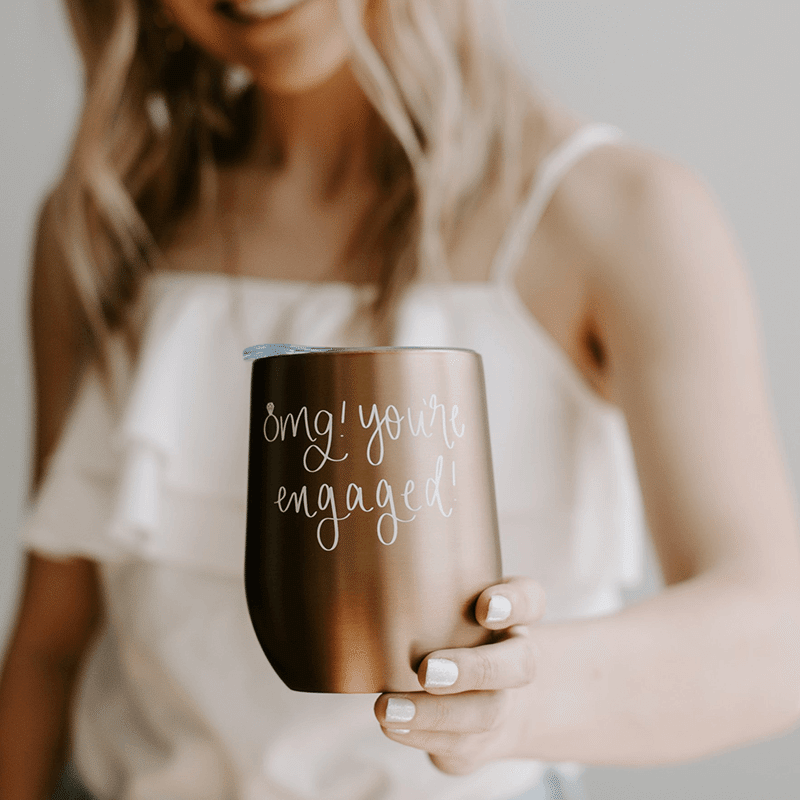 OMG! You're Engaged! Stemless Wine Tumbler