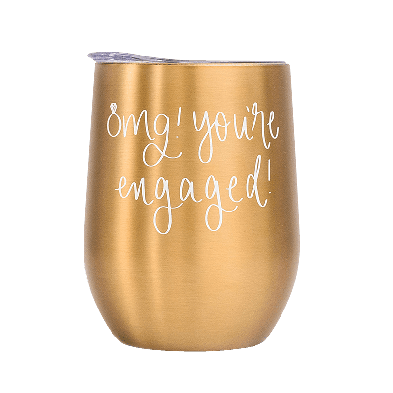 OMG! You're Engaged! Stemless Wine Tumbler