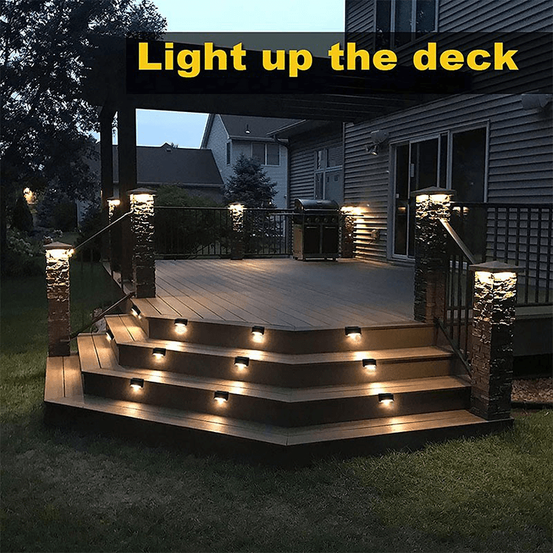 Solar LED Deck & Step Lights (8 Pack)