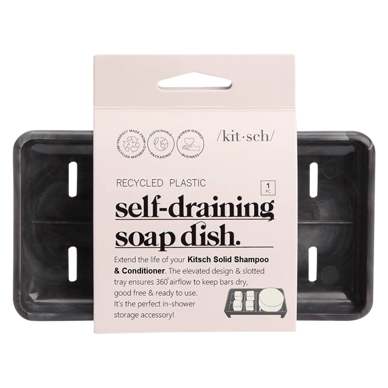 Recycled Plastic Self-Draining Soap Dish