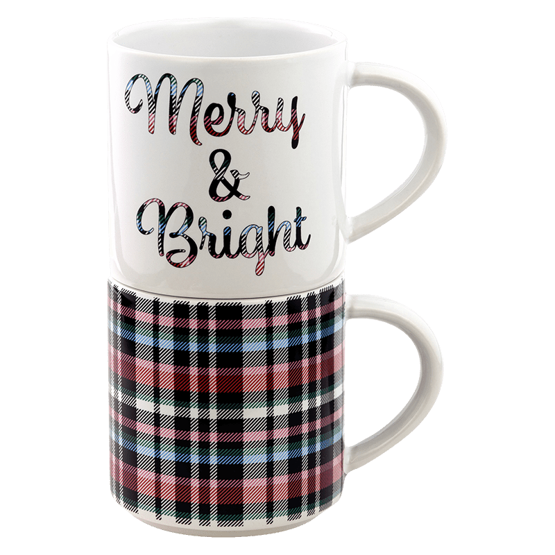 Stacked Mug Set (Kingston Plaid)