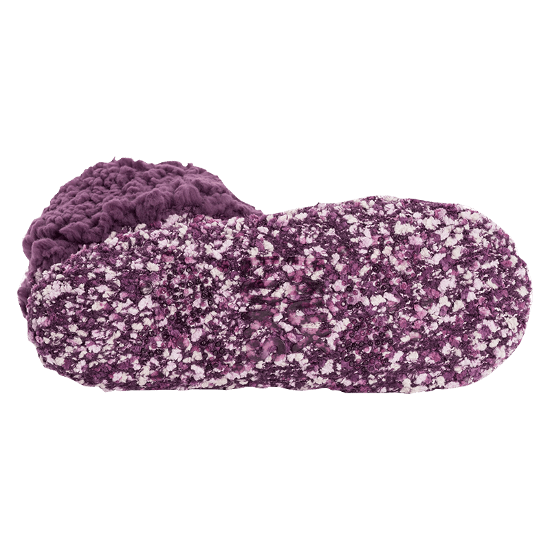 Popcorn Yarn Booties in Boysenberry - S/M