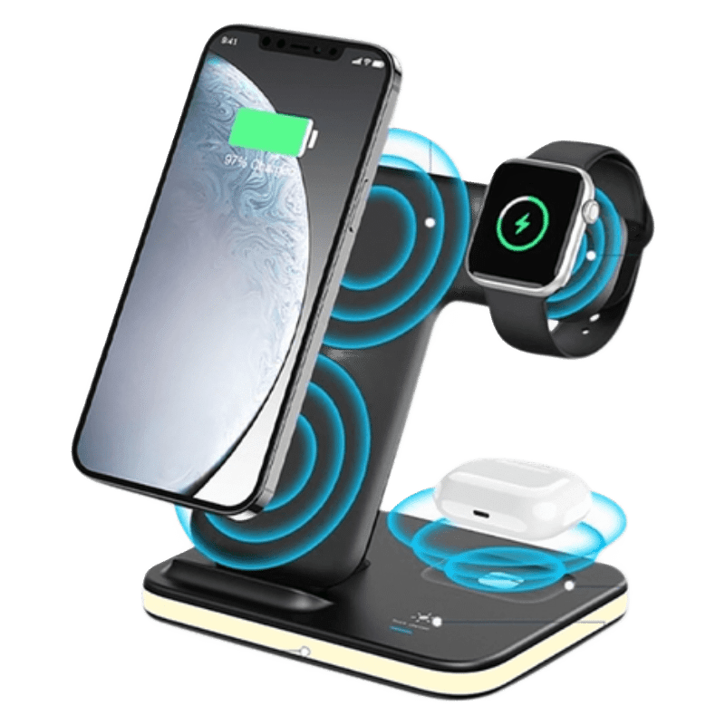 4-in-1 Wireless Charging Stand with Night Light