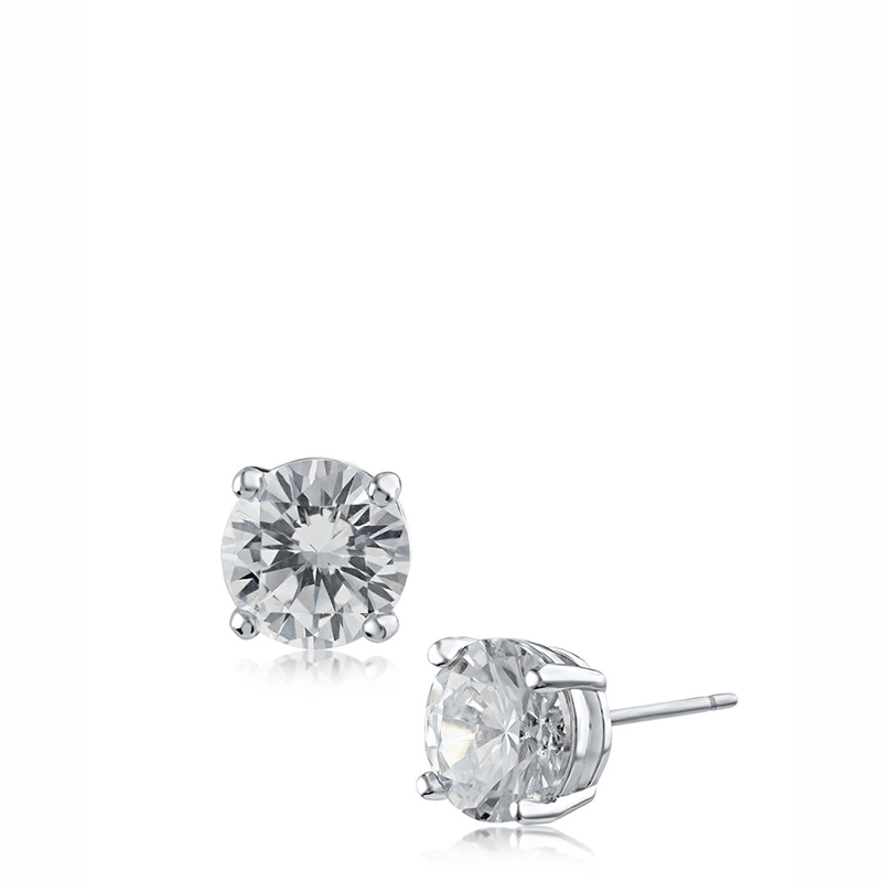2 Cttw Rnd Cz Studs Earrings