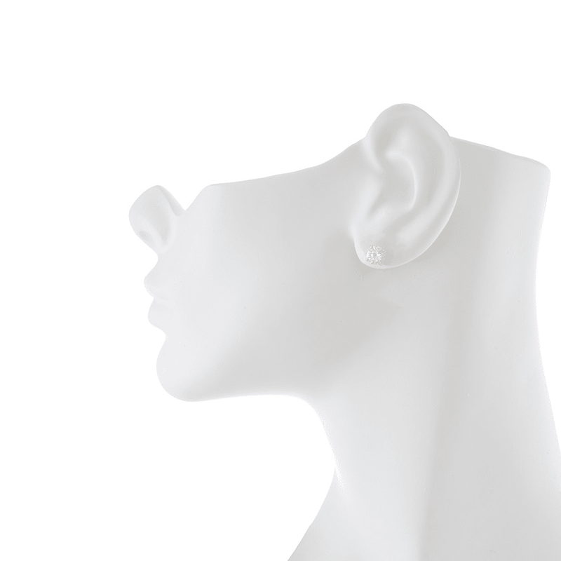 2 CTTW Round Cz Earrings Post Luxe Classic In Gold