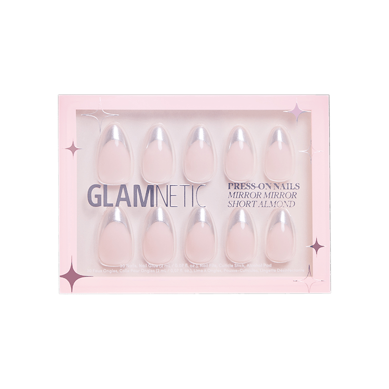 Press On Nails Short Almond in Mirror Mirror