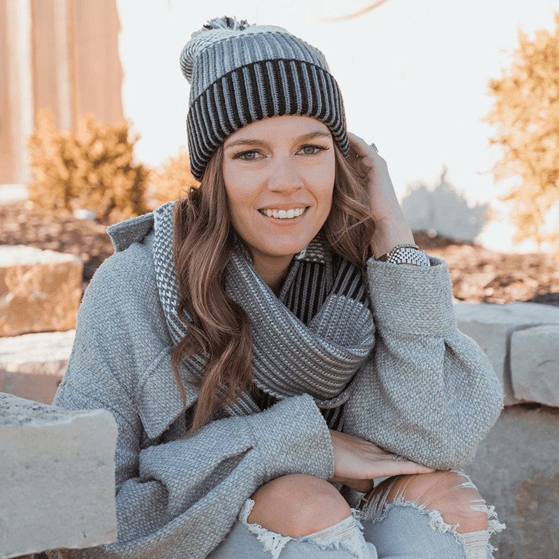 Textured Stripe Beanie