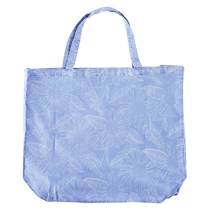 Oversized Posie Denim Tote