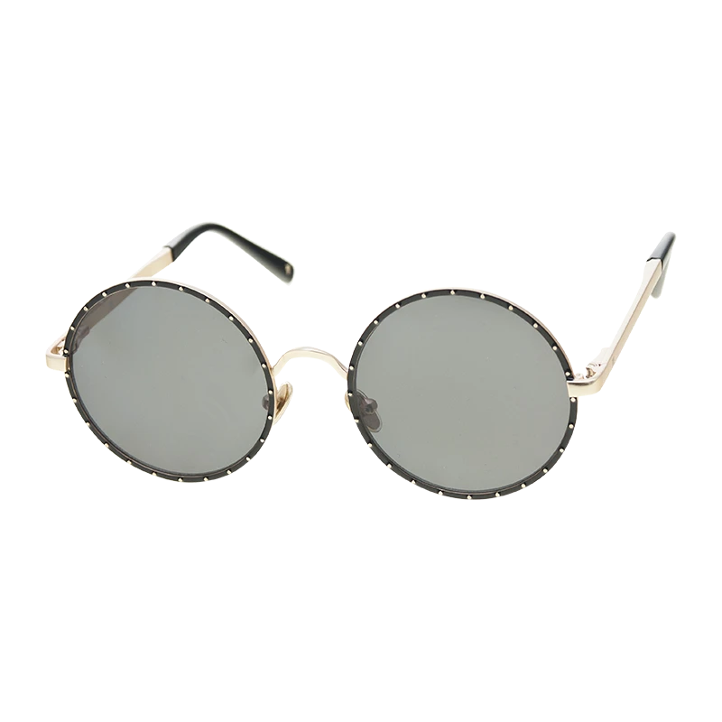 ★ ONE BRILLIANT★ FatimaOB560Black 5010005712 Metal Round w/ Studs on frame Sunglasses by FRYE - FabFitFun