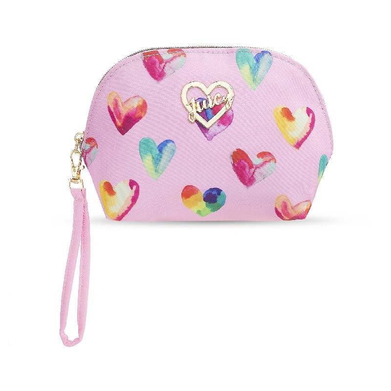 Rainbow Print Nylon Small Dome Cosmetic Bag
