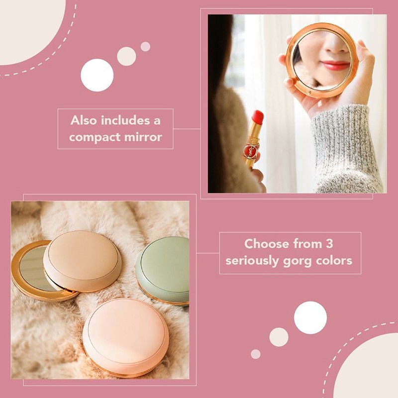 Macaron Power Bank & Hand Warmer with Mirror