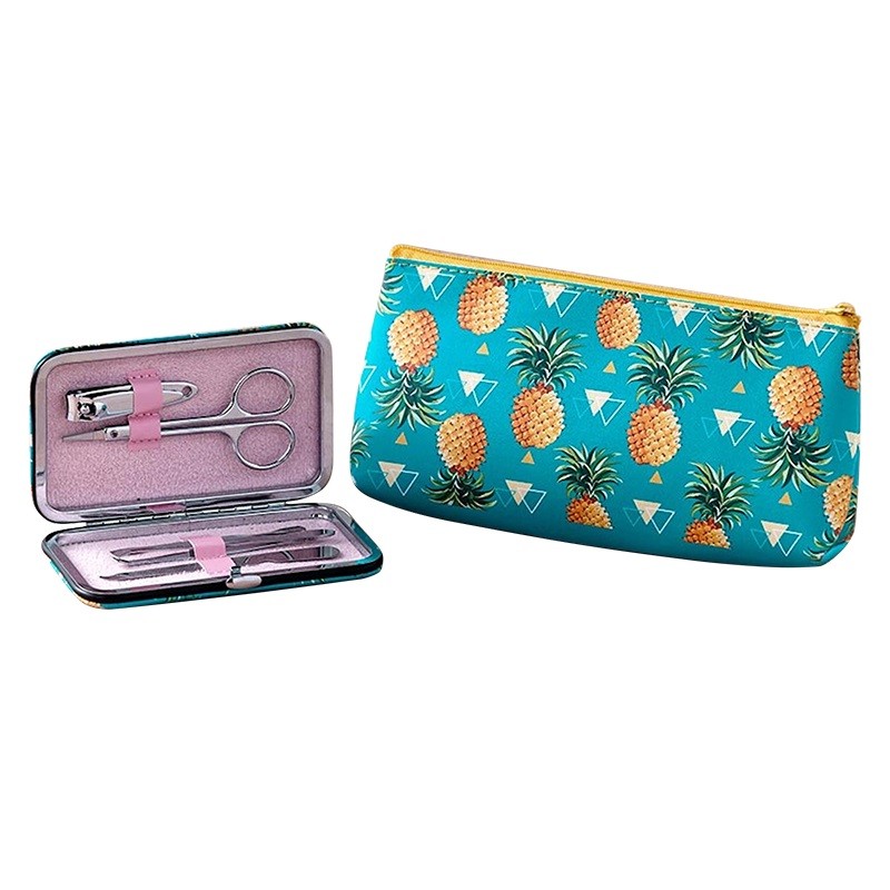 Cosmetic Case and 5 Piece Manicure Set in a Case