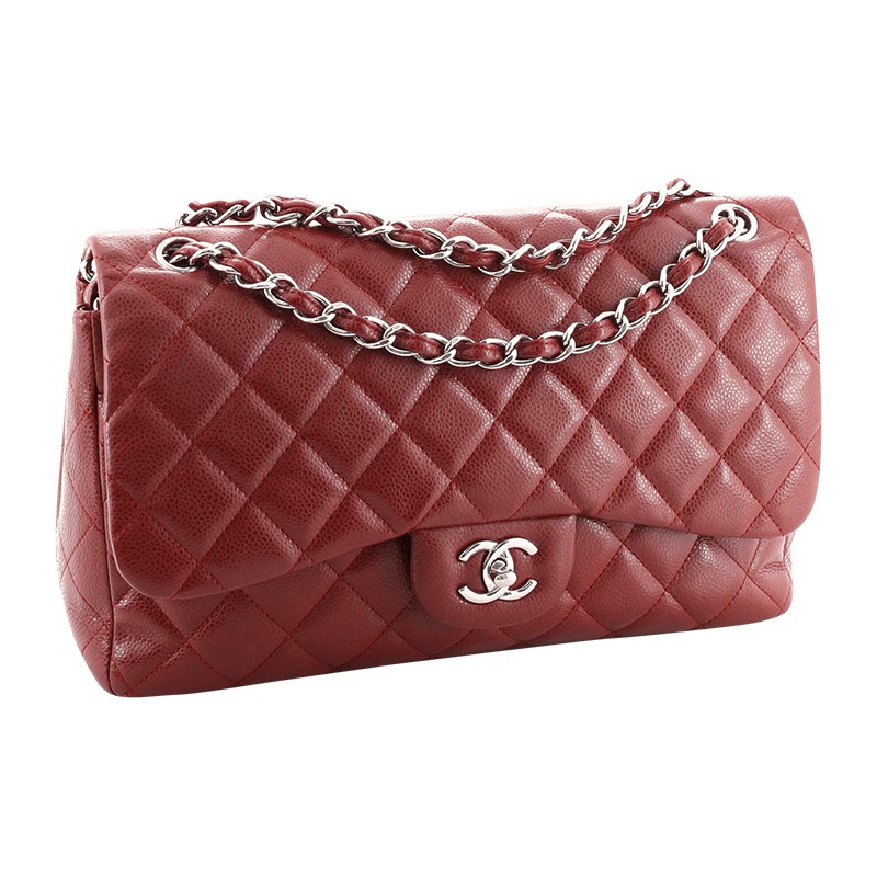Chanel Classic Double Flap Bag Quilted Caviar Jumbo
