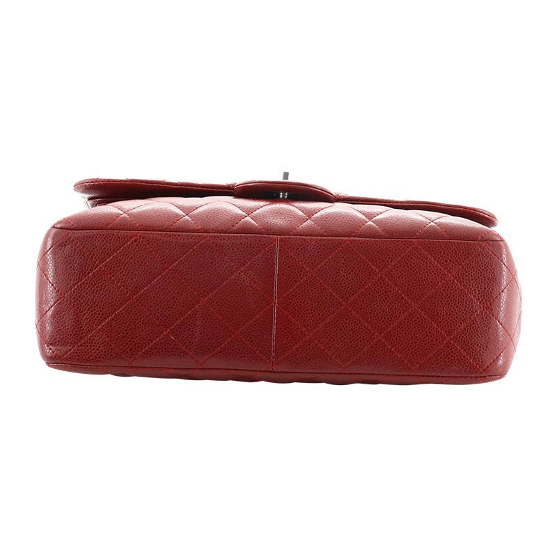 Chanel Classic Double Flap Bag Quilted Caviar Jumbo