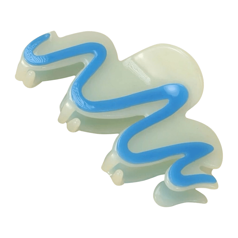 Squiggle Hair Claw - Blue