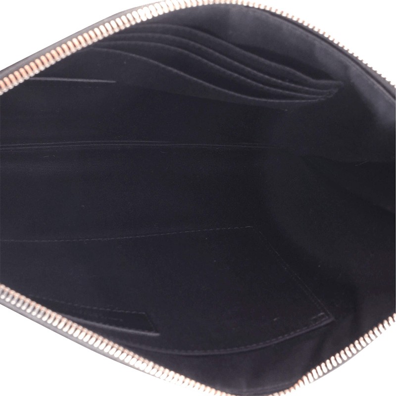 Saint Laurent Zip Pouch Studded Leather Medium