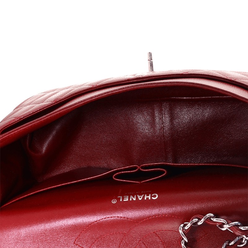 Chanel Classic Double Flap Bag Quilted Caviar Jumbo
