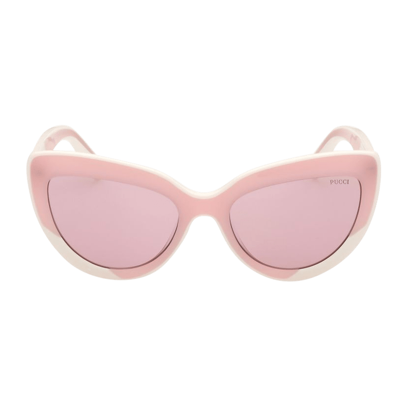 Emilio - Shiny Opaque Ivory with Shiny Milky Pink Sunglasses