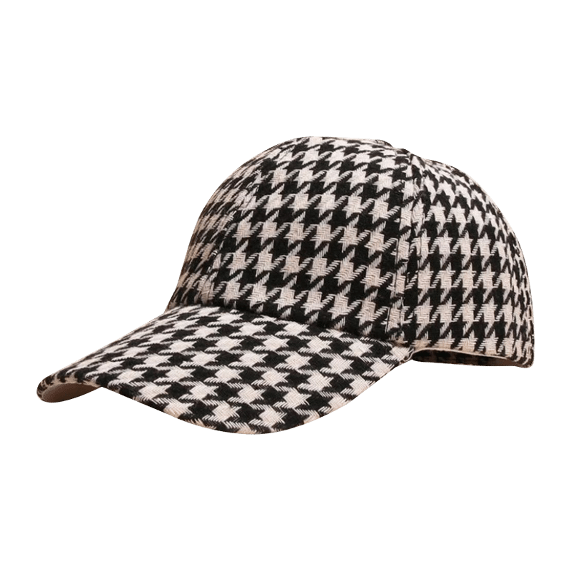 Houndstooth Pattern Baseball Cap