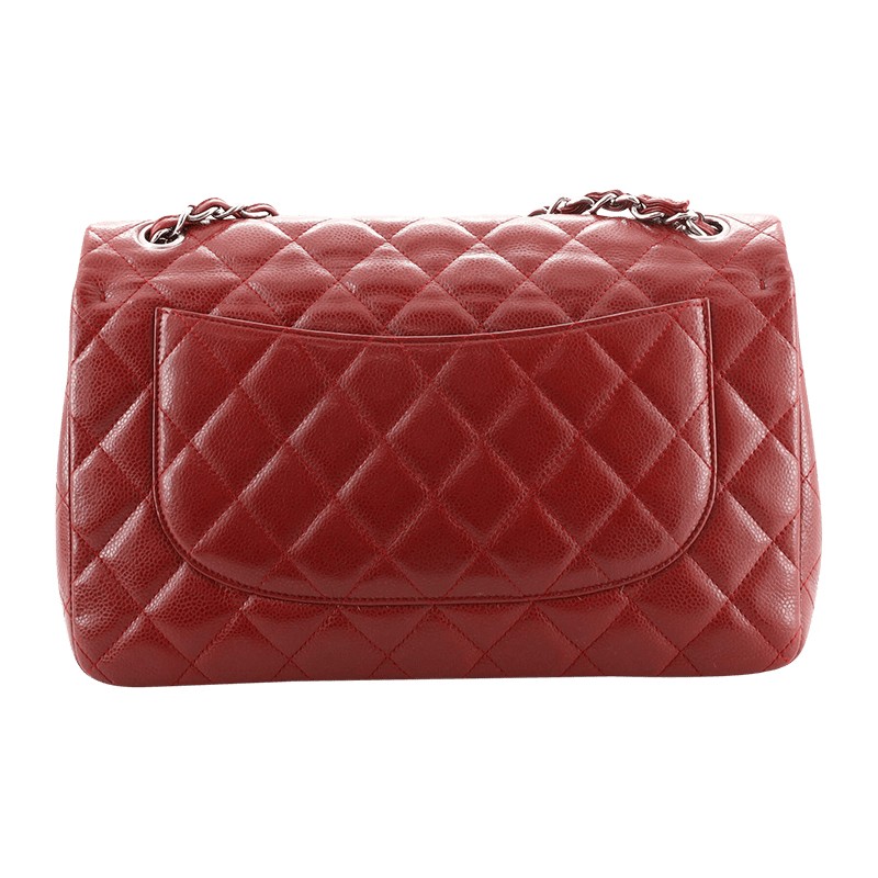 Chanel Classic Double Flap Bag Quilted Caviar Jumbo