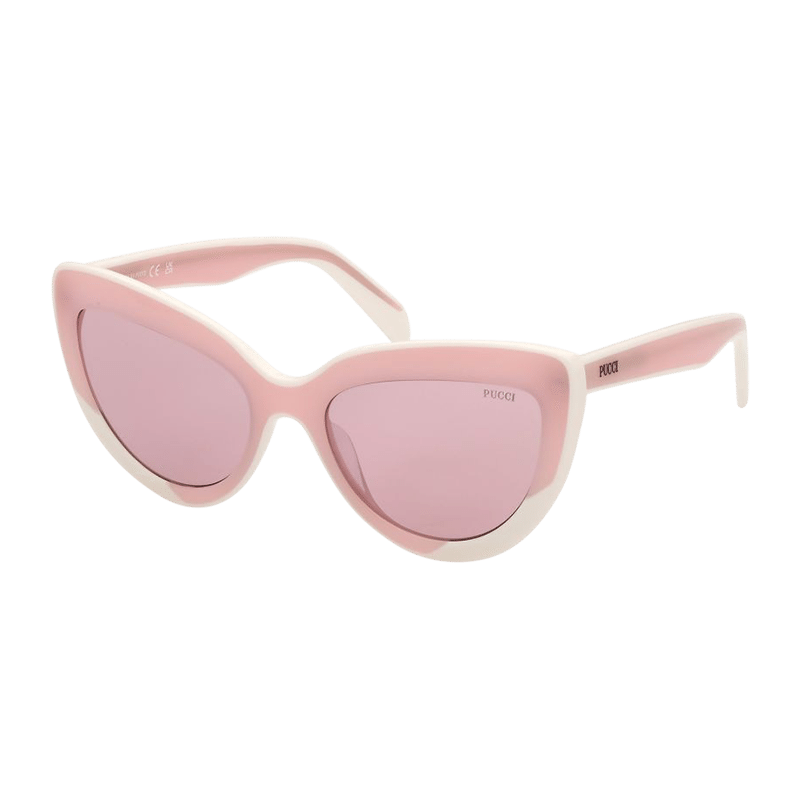Emilio - Shiny Opaque Ivory with Shiny Milky Pink Sunglasses