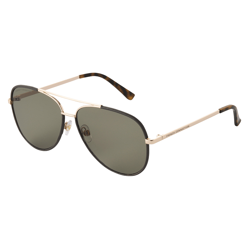 Vegan Leather Aviator Sunglasses