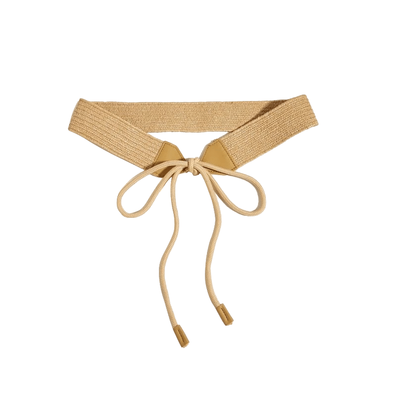 Raffia Bow Belt - S/M