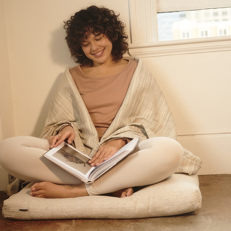 Melange Cotton Yoga Blanket