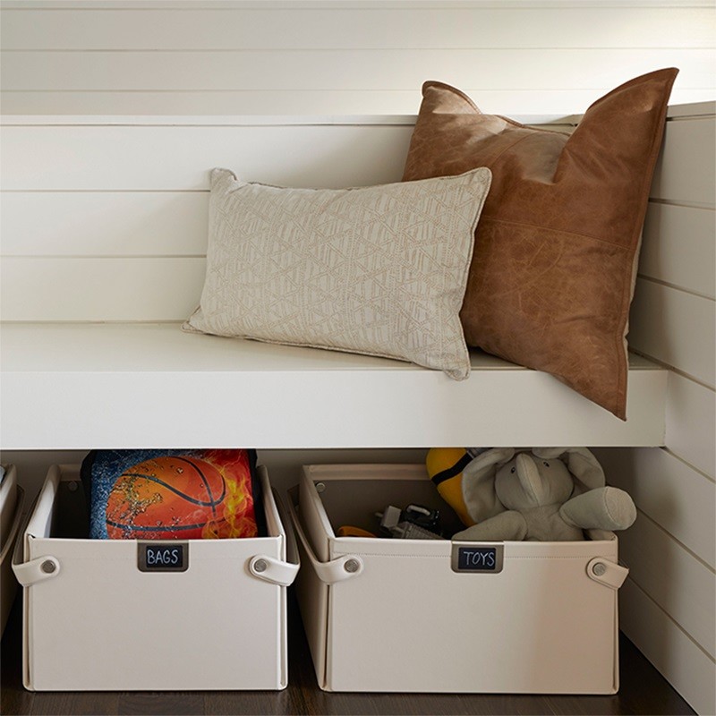 Collapsible Vegan Leather Basket (Large)