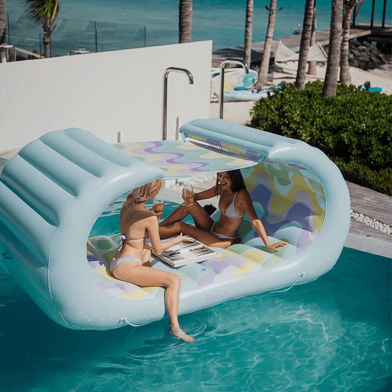 70's Wave Cabana Luxury Pool Float