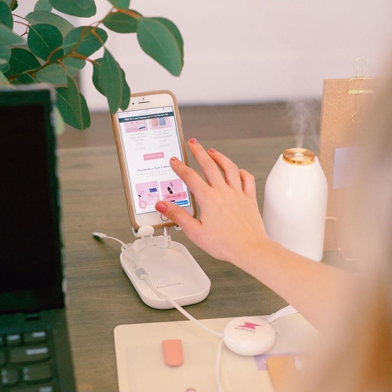 Deluxe Phone Holder with Charging Pad