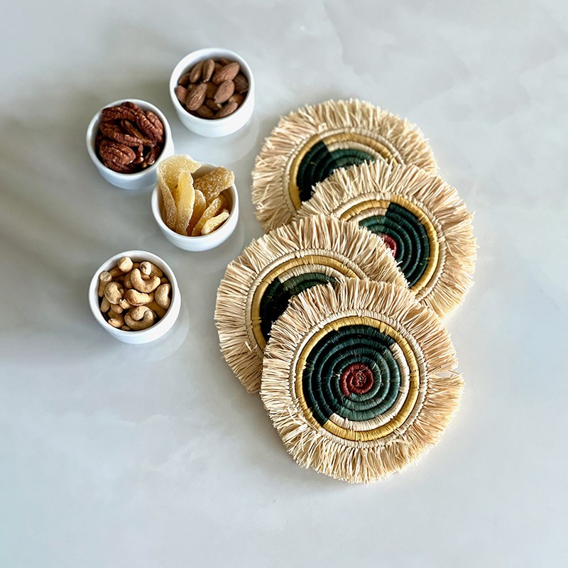 Fringe Coasters - Set of 4