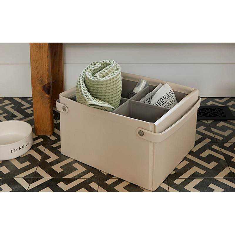 Collapsible Vegan Leather Basket (Large)