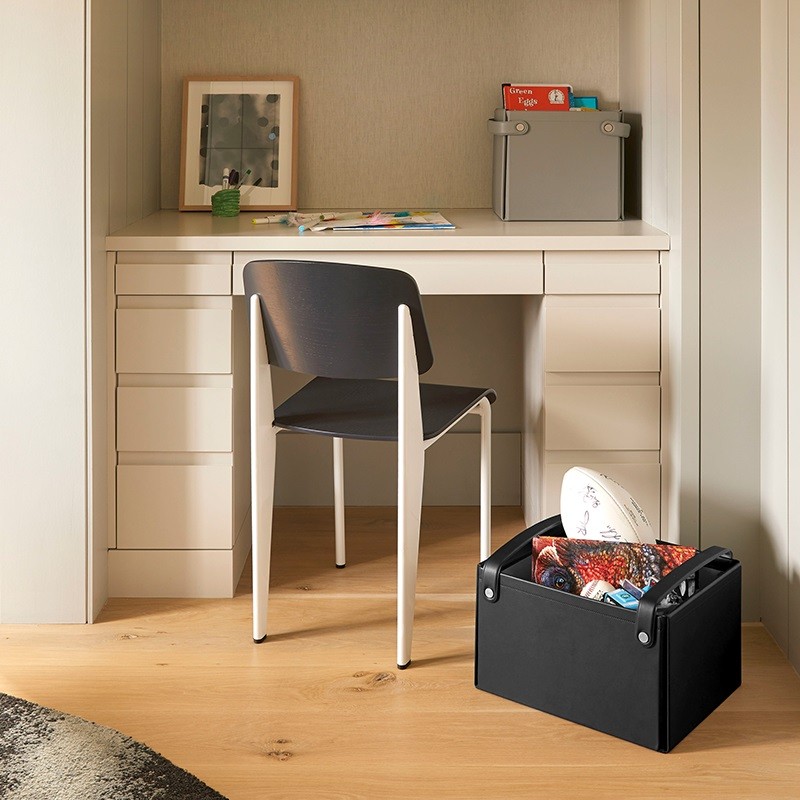 Collapsible Vegan Leather Basket (Large)