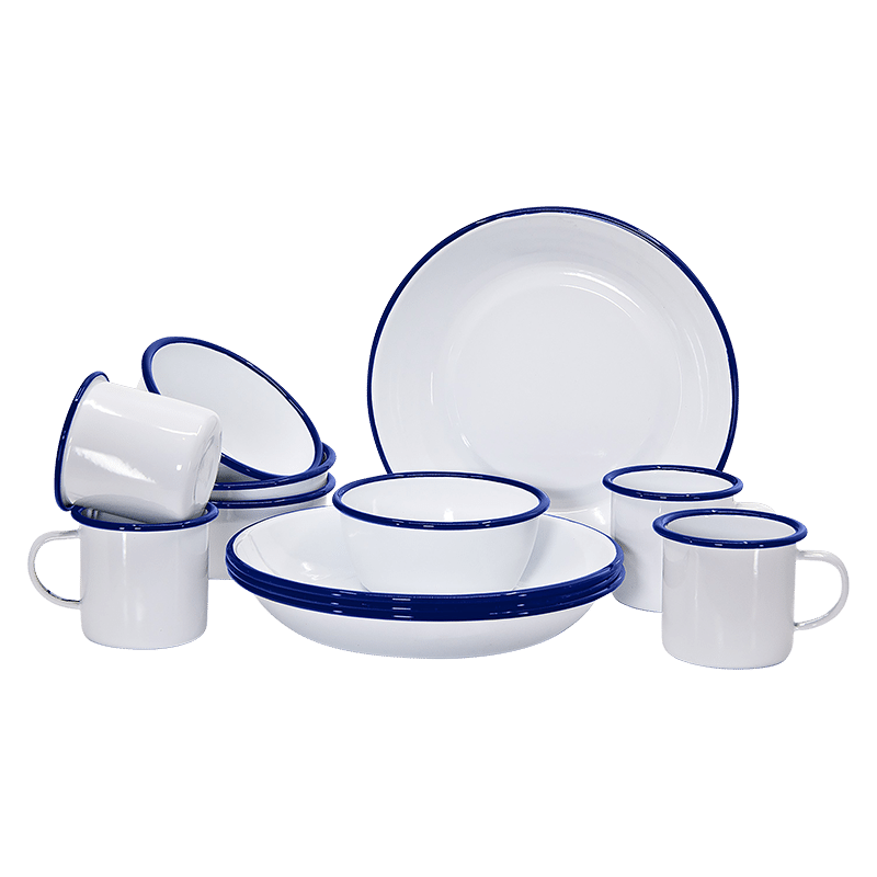 Rolled Rim 12 Piece Set