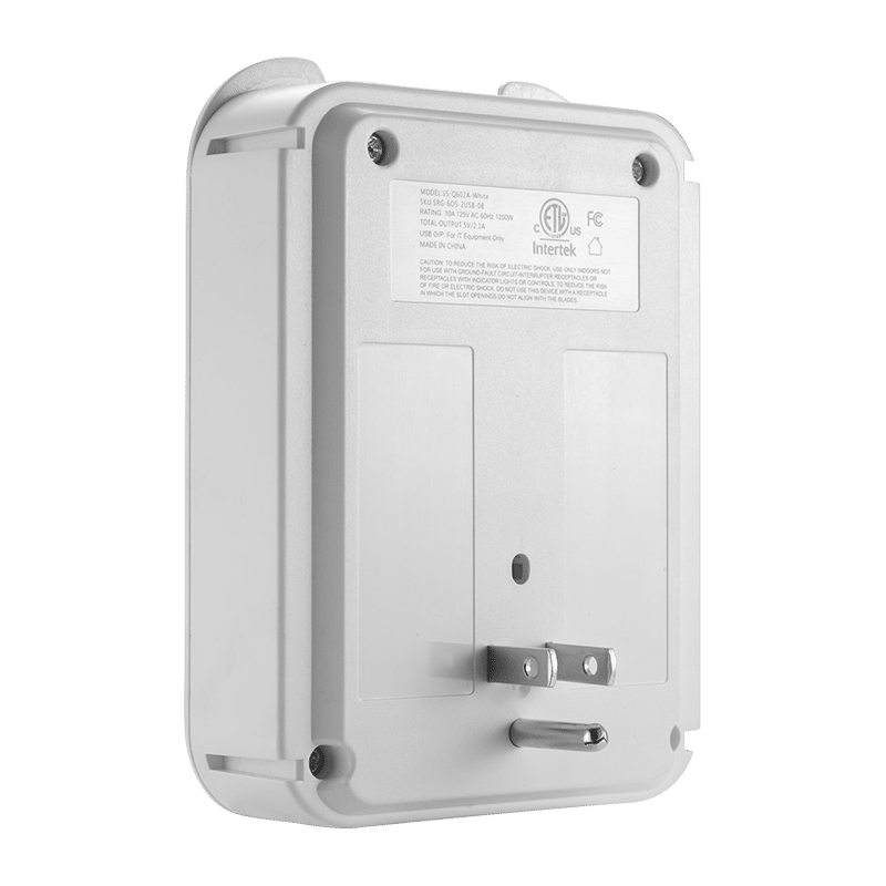 Surge Protector with 6 Wall Outlets & 2 USB-A Ports